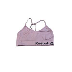 REEBOK Lilac Stretch Adjustable Strap Athletic Sports Bra S
